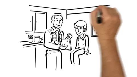 Video Preview: Illustration of a doctor examining a patient
